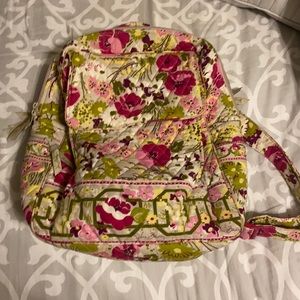 Vera Bradley pink/ green flowery backpack